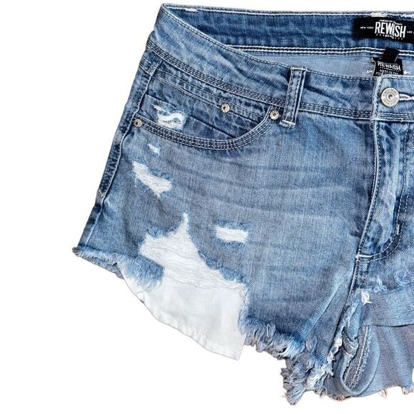 Rewash Denim Distressed Jean Shorts - Size 11/30 - Picture 3 of 6